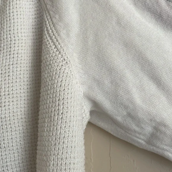 Tommy Flag Patch Sweater White Lightweight Women’s Medium USA Americana Classic - Picture 5 of 9